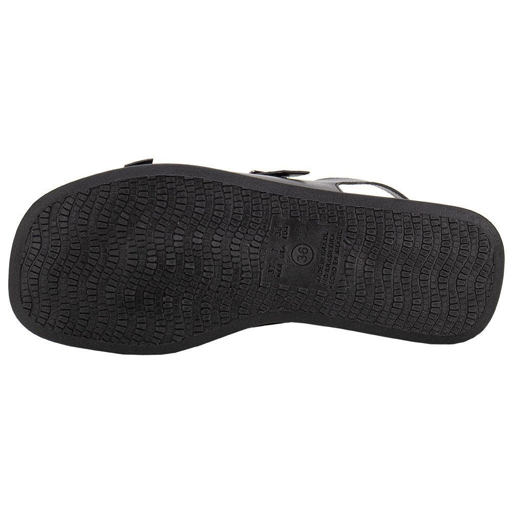SANDÁLIA FEMININA FLAT VIA SCARPA 174418588 Preto 3