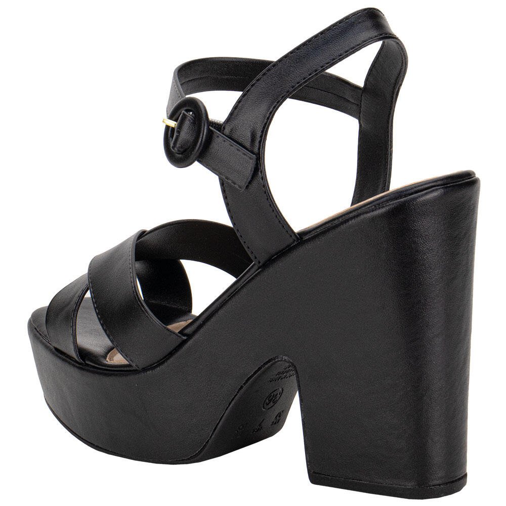 SANDÁLIA FEMININA MEIA PATA VIA SCARPA 131012723 Preto 3