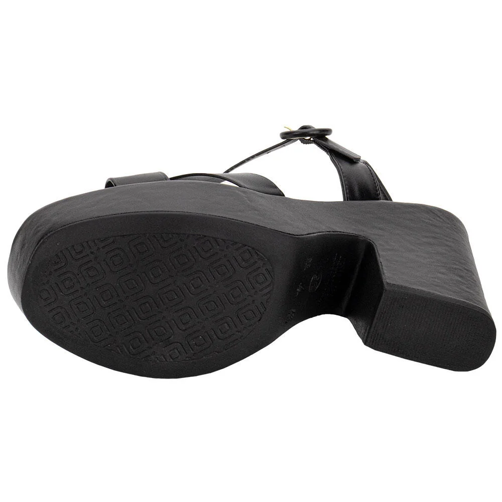 SANDÁLIA FEMININA MEIA PATA VIA SCARPA 131012723 Preto 4