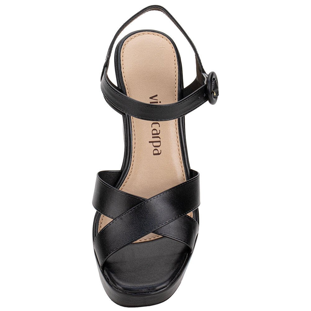 SANDÁLIA FEMININA MEIA PATA VIA SCARPA 131012723 Preto 5