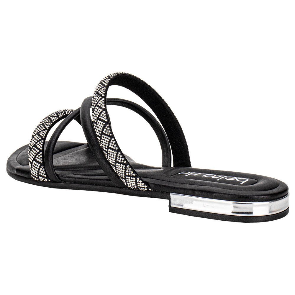 TAMANCO FEMININO FLAT BEIRA RIO 8263979 Preto 3