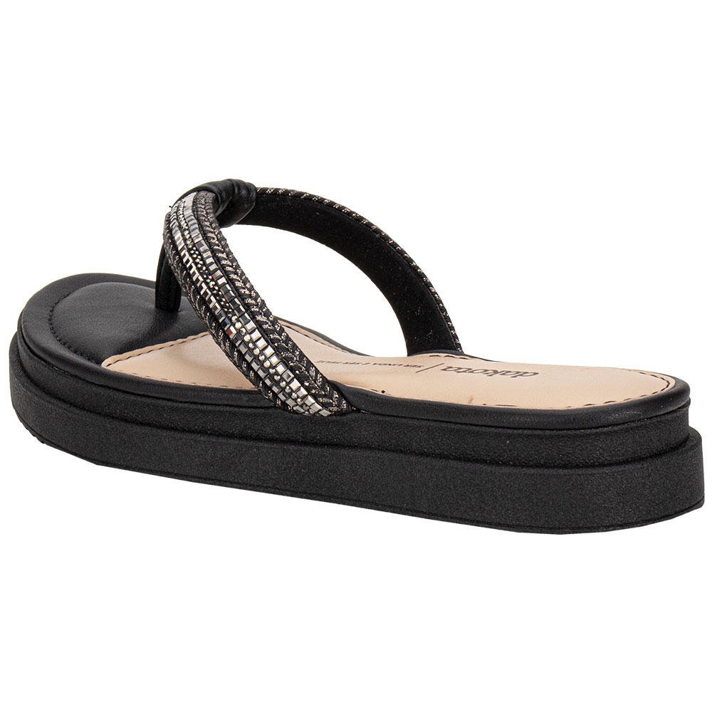 TAMANCO FEMININO FLAT DAKOTA Y8902 Preto 3