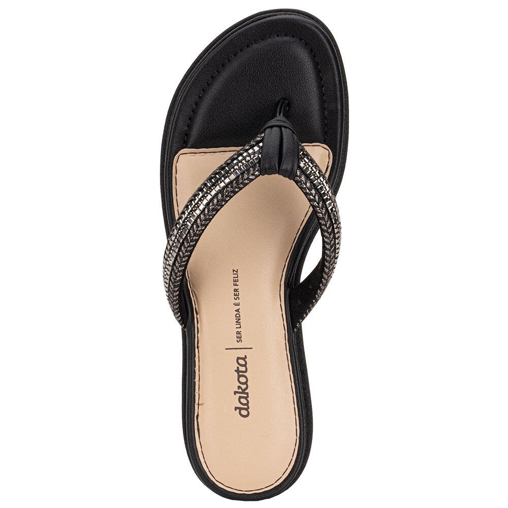 TAMANCO FEMININO FLAT DAKOTA Y8902 Preto 5