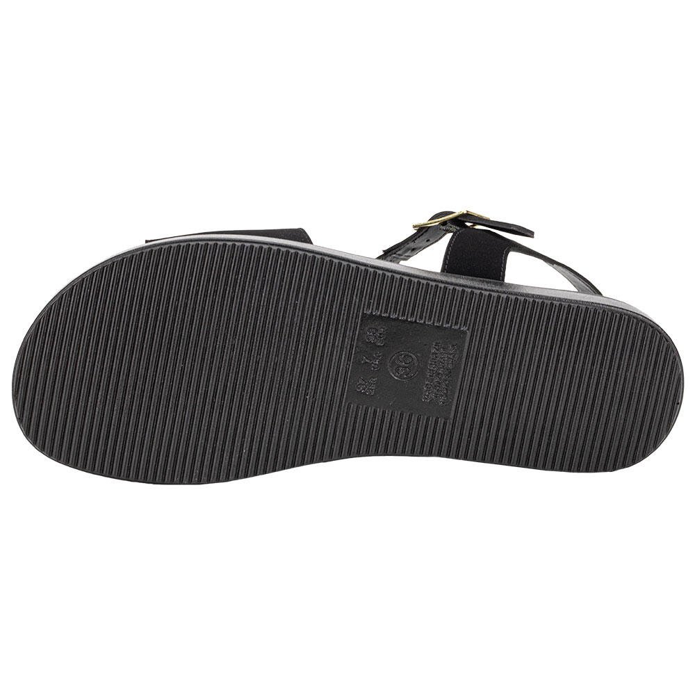 SANDÁLIA FEMININA FLAT VIA SCARPA 173718710 Preto 4