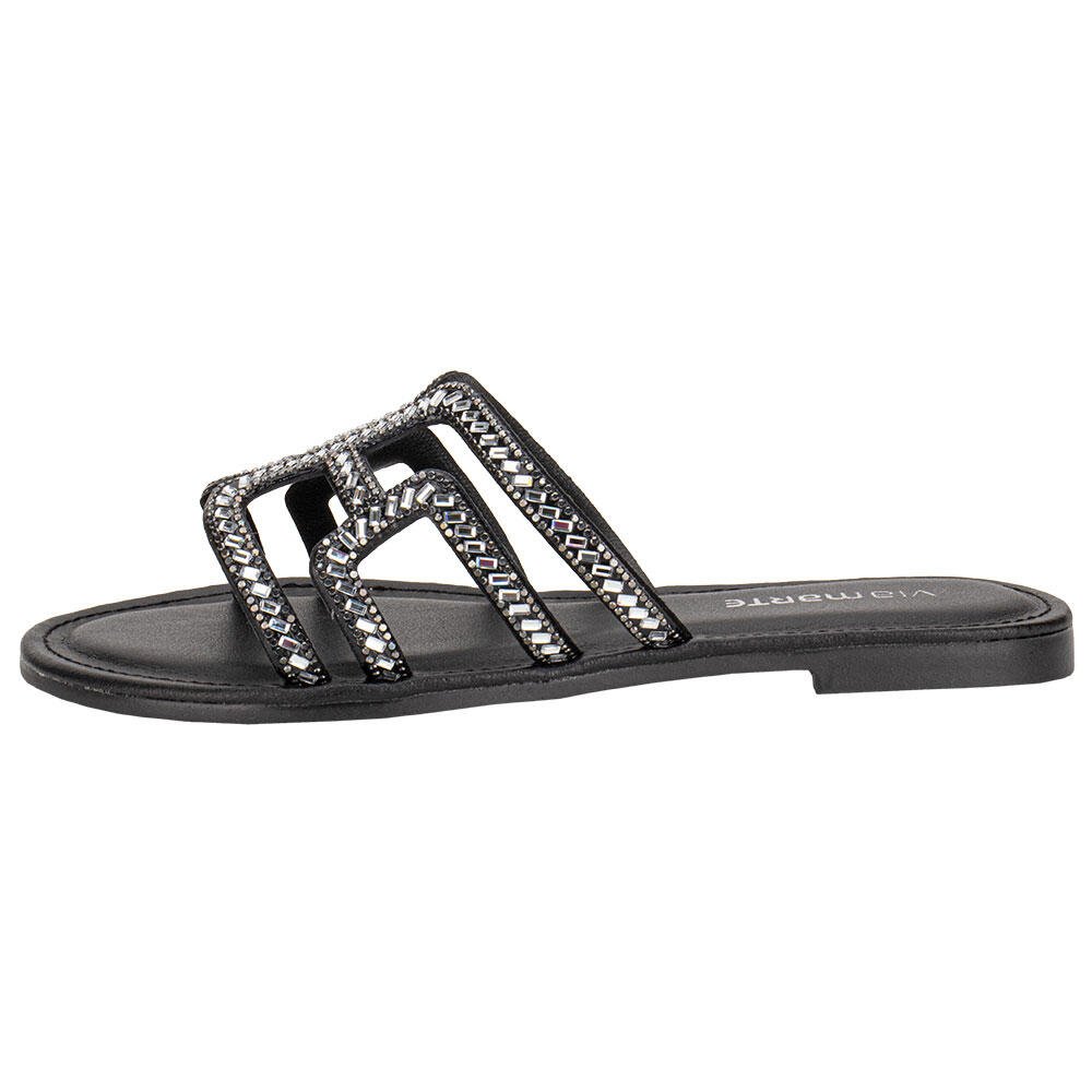 TAMANCO FEMININO FLAT VIA MARTE 308004 Preto 2