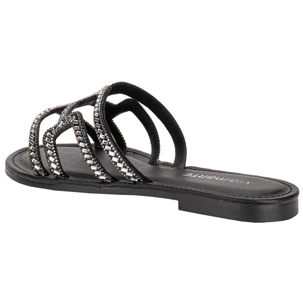 TAMANCO FEMININO FLAT VIA MARTE 308004 Preto 3