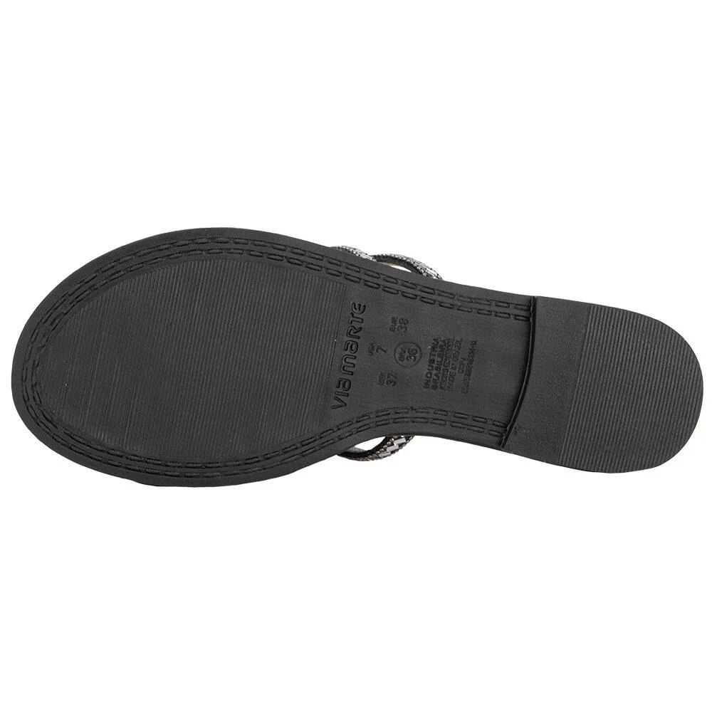 TAMANCO FEMININO FLAT VIA MARTE 308004 Preto 4