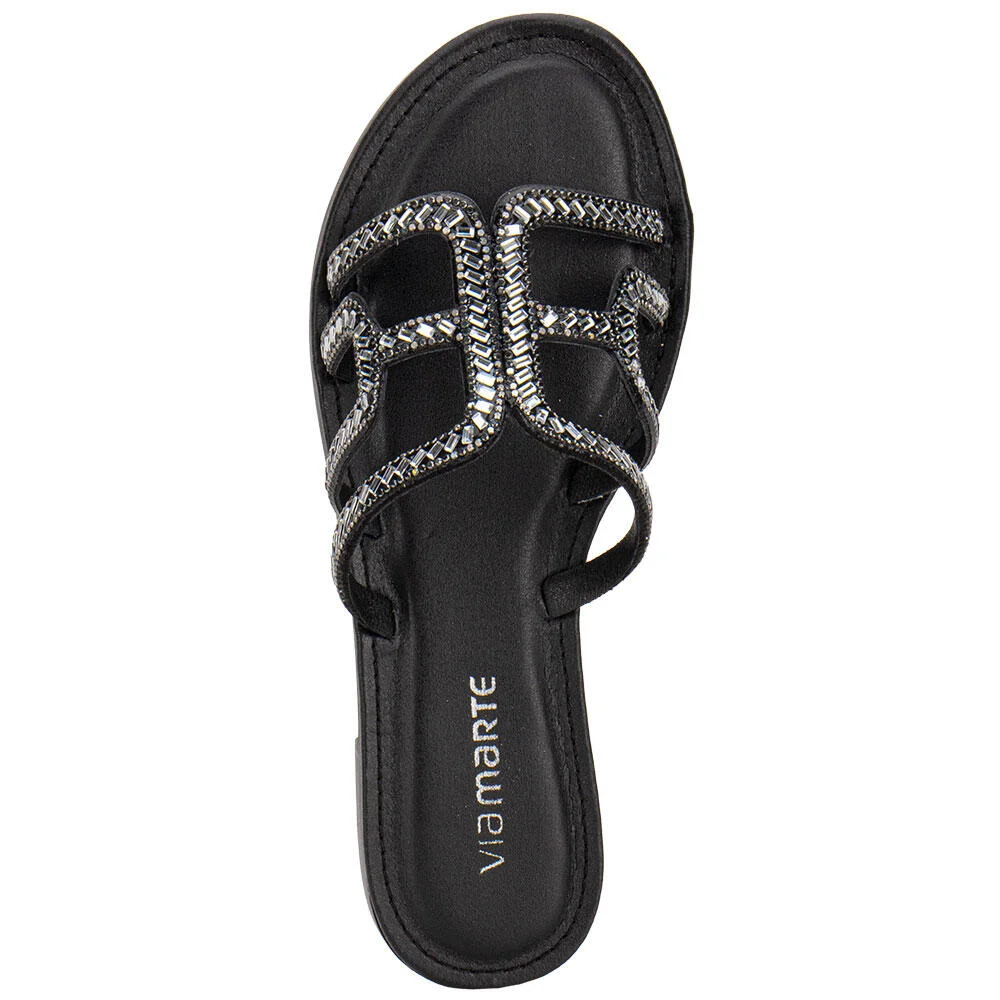 TAMANCO FEMININO FLAT VIA MARTE 308004 Preto 5