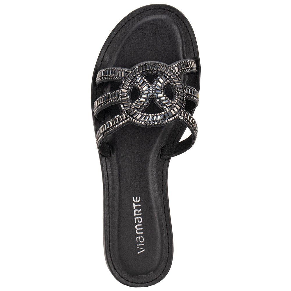 TAMANCO FEMININO FLAT VIA MARTE 308003 Preto 5