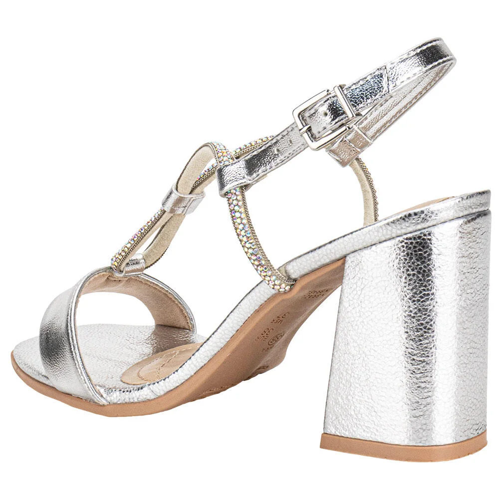 SANDÁLIA FEMININA SALTO GROSSO RAMARIM 2441201 Prata 3