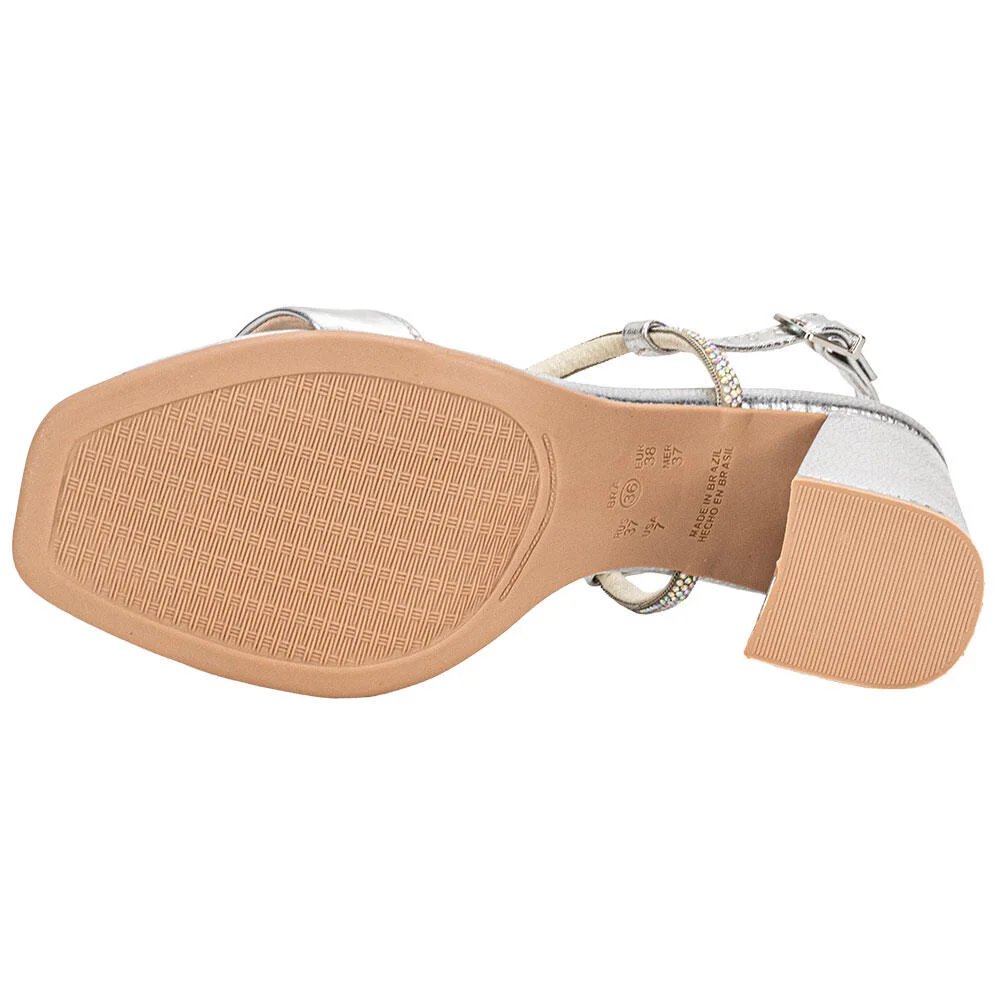 SANDÁLIA FEMININA SALTO GROSSO RAMARIM 2441201 Prata 4