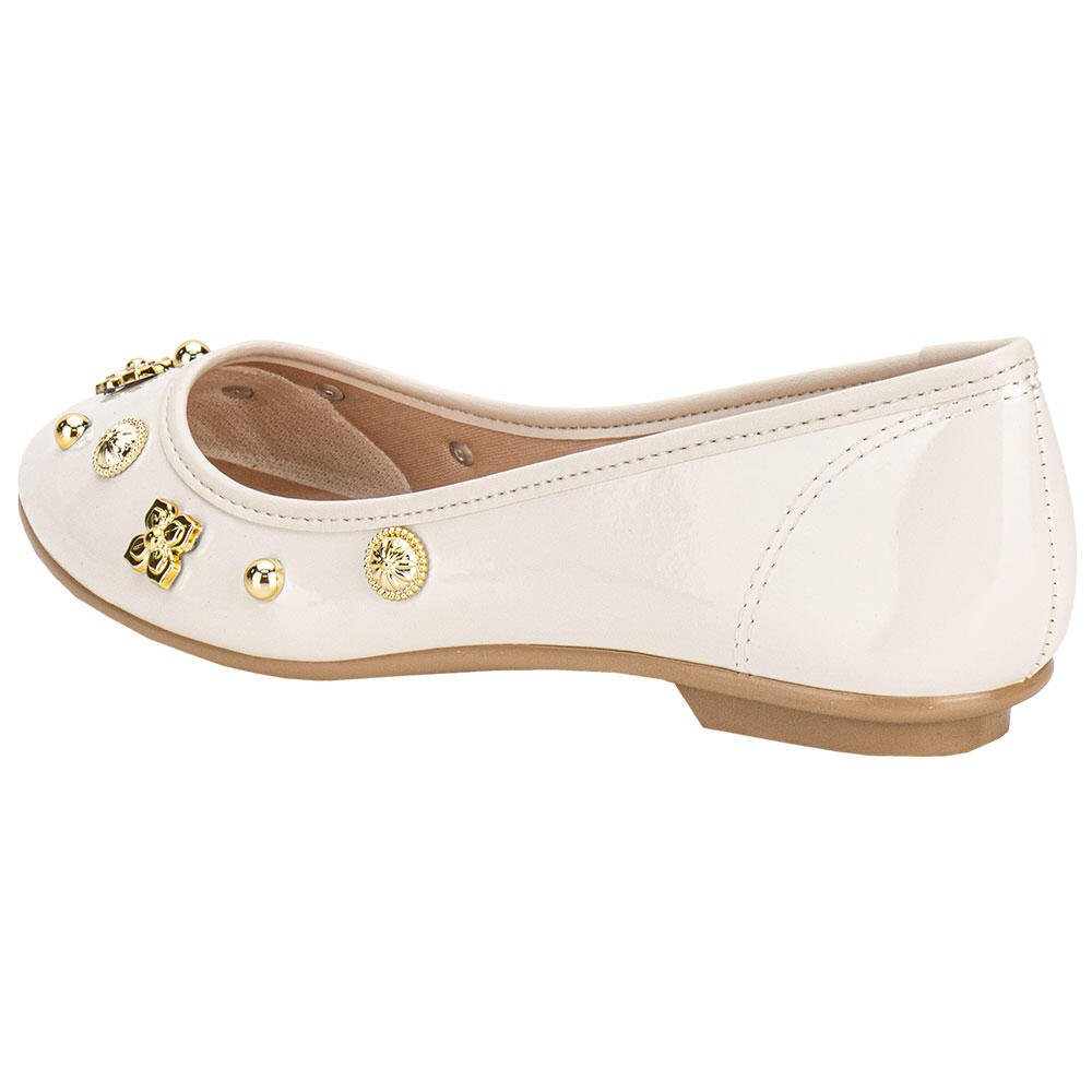 SAPATILHA FEMININA FLAT MOLECA 50271485 Marfim 3
