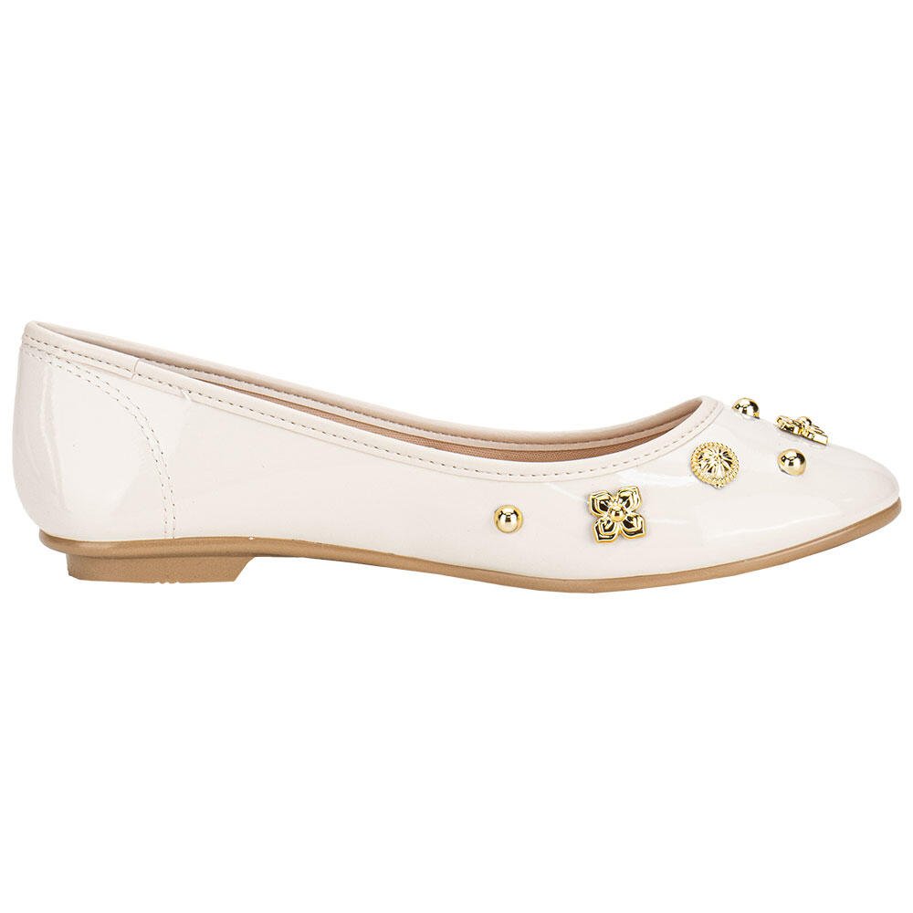 SAPATILHA FEMININA FLAT MOLECA 50271485 Marfim 5