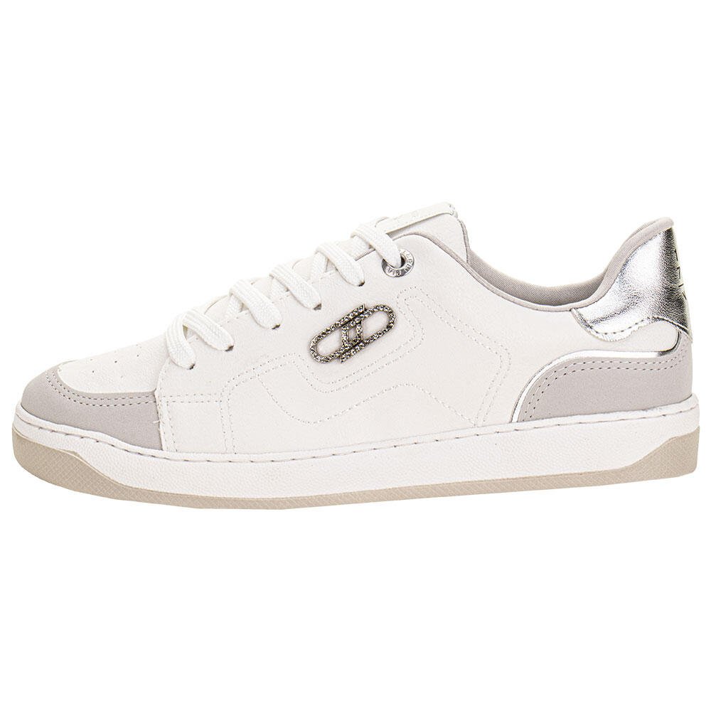 TÊNIS FEMININO CASUAL VIA MARTE 220002 Branco/Cinza 2