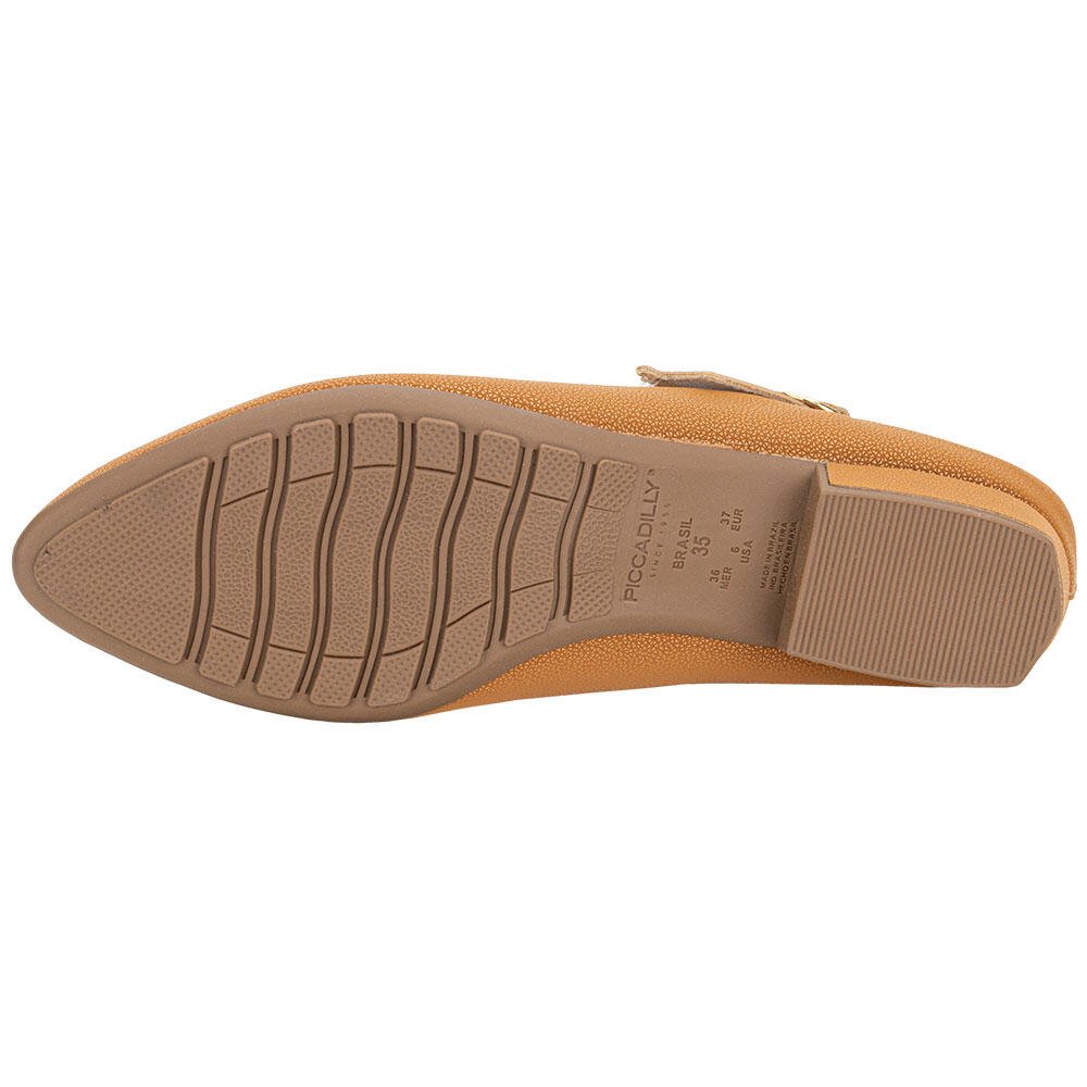 SAPATO FEMININO SALTO GROSSO PICCADILLY 265001 Caramelo 4