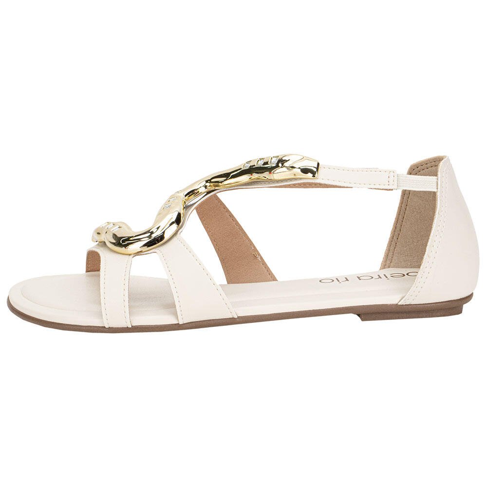 SANDÁLIA FEMININA FLAT BEIRA RIO 8367873 Marfim 2