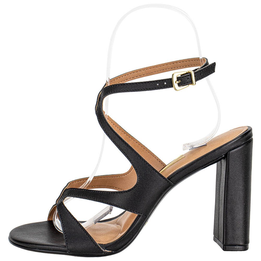 SANDÁLIA FEMININA SALTO GROSSO VIZZANO 6550102 Preto 2