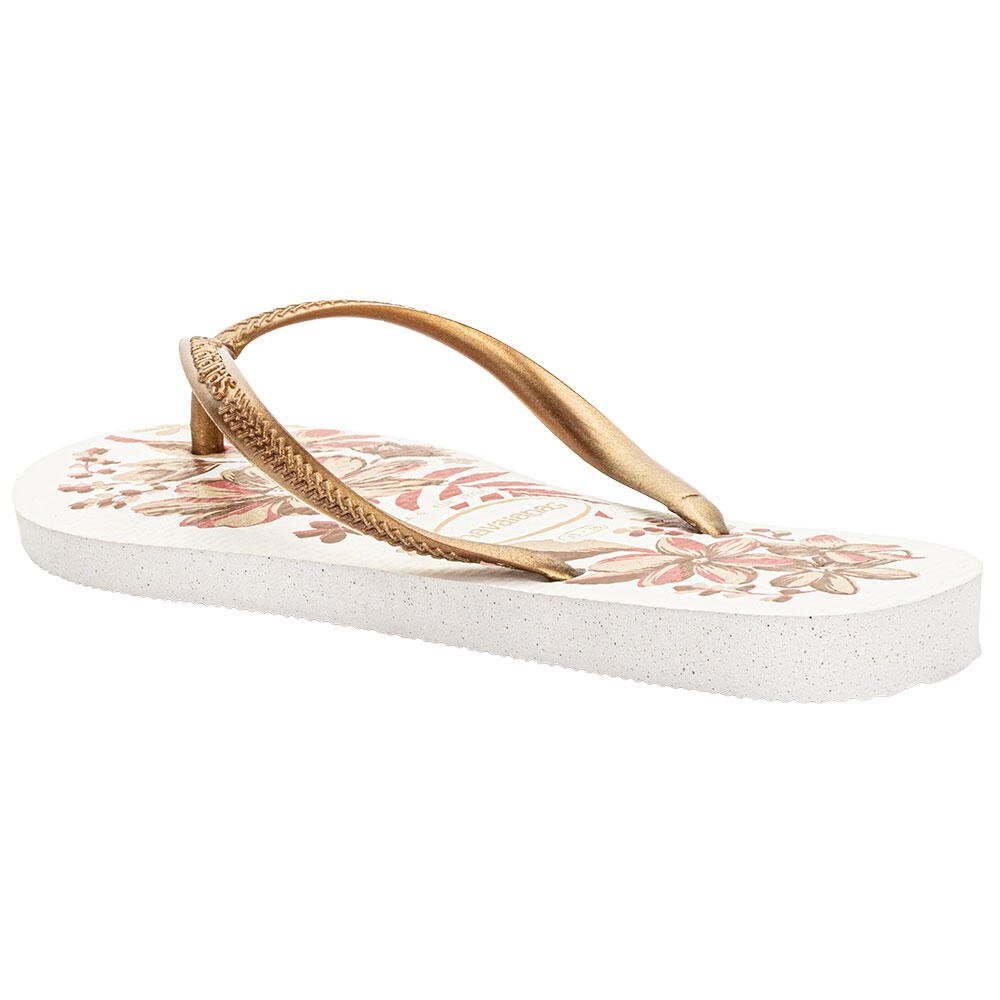 CHINELO FEMININO SLIM ORGANIC HAVAIANAS 4132823 Branco/Dourado 4
