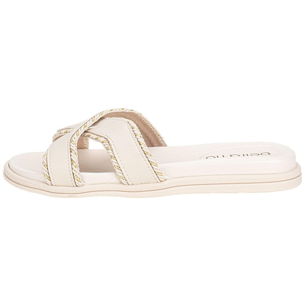 TAMANCO FEMININO FLAT BEIRA RIO 8488127 Marfim 2