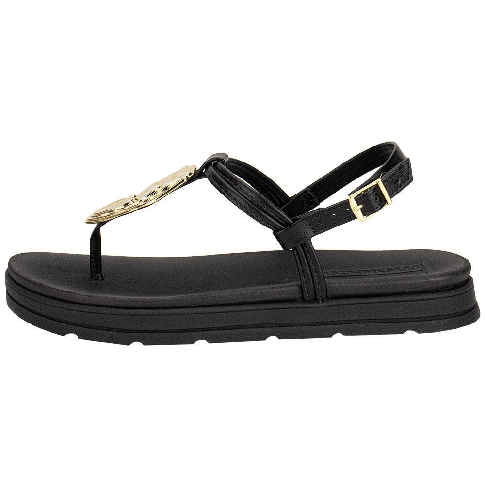 SANDÁLIA FEMININA FLAT MOLECA 5490122 Preto 2