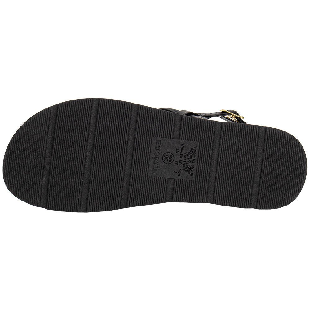SANDÁLIA FEMININA FLAT MOLECA 5490122 Preto 4