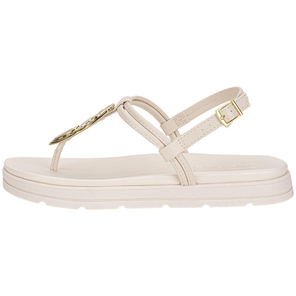 SANDÁLIA FEMININA FLAT MOLECA 5490122 Branco/Off 2