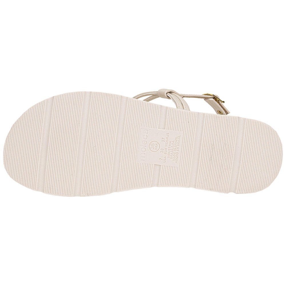 SANDÁLIA FEMININA FLAT MOLECA 5490122 Branco/Off 4