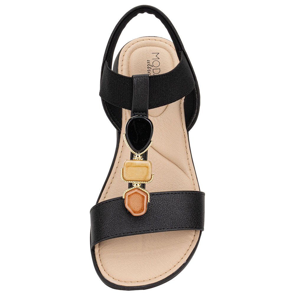 SANDÁLIA FEMININA FLAT MODARE 7199103 Preto 4
