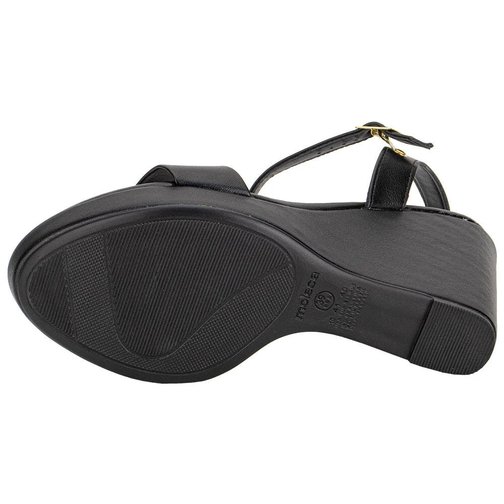 SANDÁLIA FEMININA ANABELA MOLECA 54111502 Preto 4