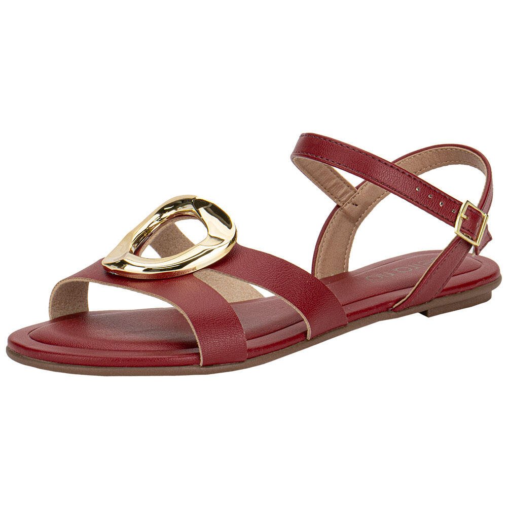 SANDÁLIA FEMININA FLAT BEIRA RIO 8367872 Vinho 1