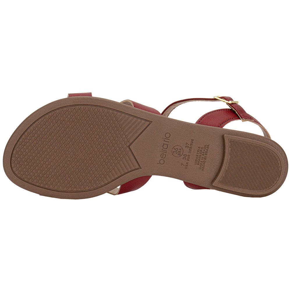 SANDÁLIA FEMININA FLAT BEIRA RIO 8367872 Vinho 4