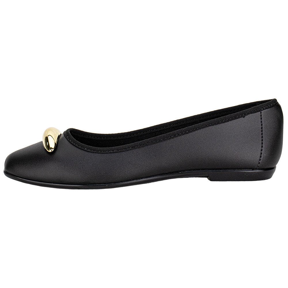 SAPATILHA FEMININA FLAT MOLECA 5729131 Preto 1