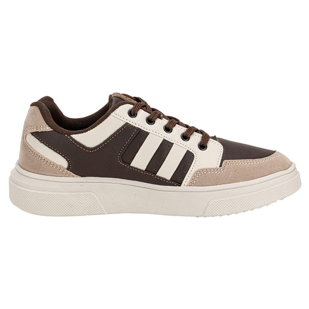 TÊNIS MASCULINO CASUAL CONFORT WAY 502404 Café/Bege 5