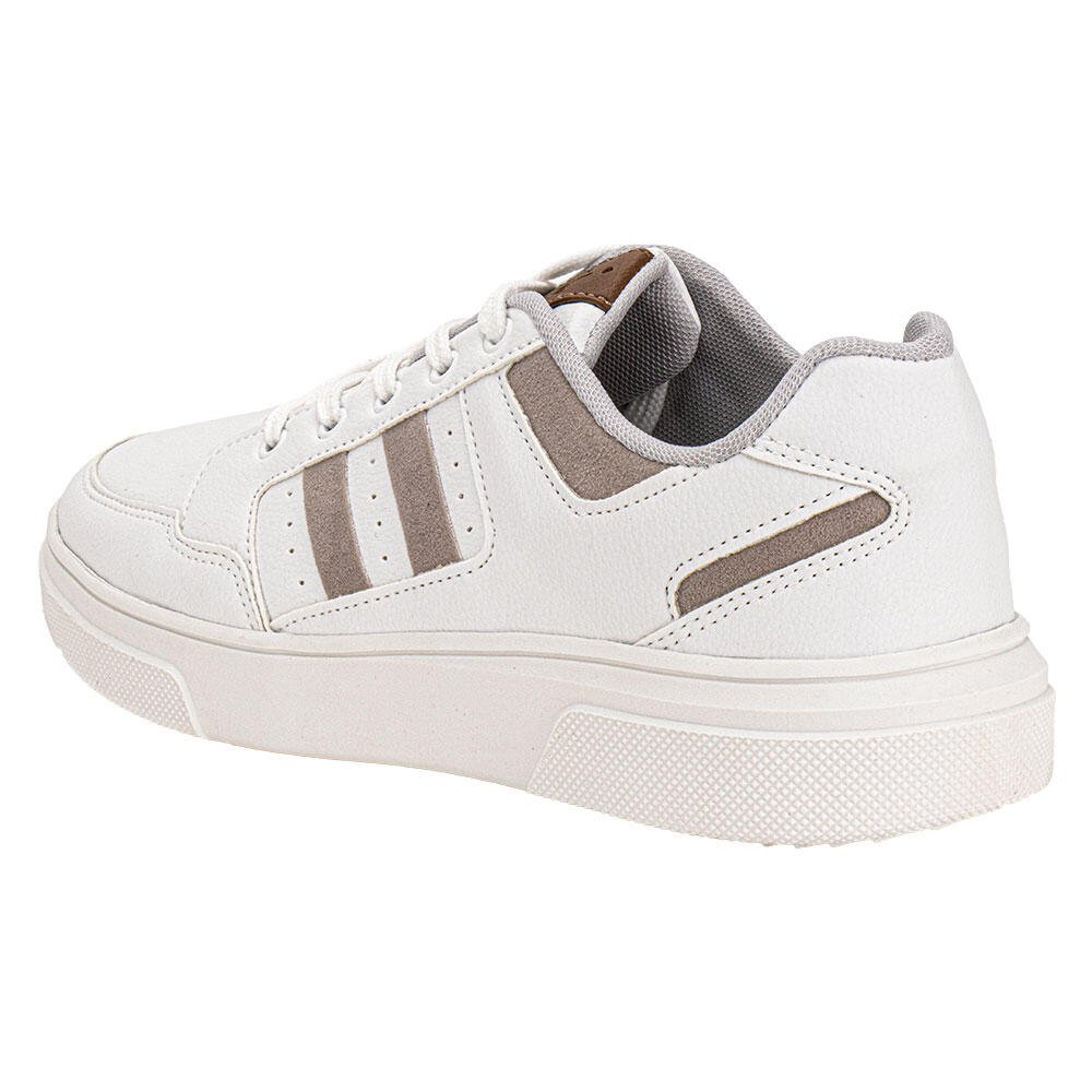 TÊNIS MASCULINO CASUAL CONFORT WAY 502404 Branco/Cinza 3