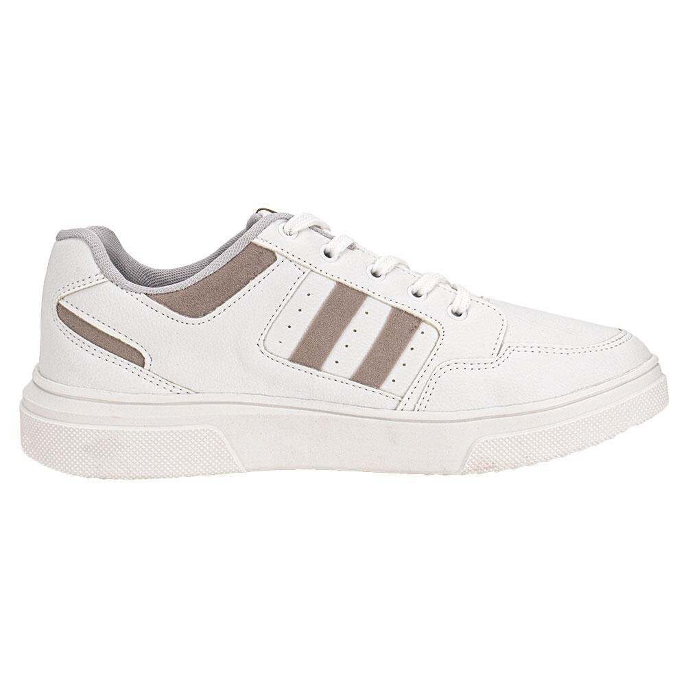 TÊNIS MASCULINO CASUAL CONFORT WAY 502404 Branco/Cinza 5