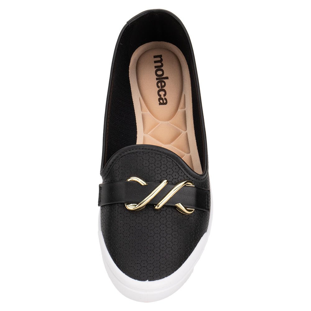 SAPATILHA FEMININA FLAT MOLECA 5109796 Preto 5