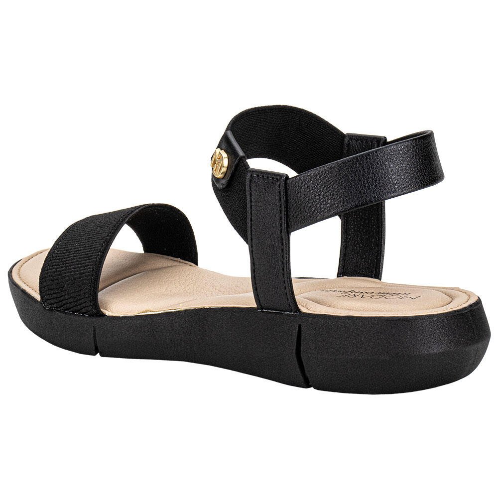 SANDÁLIA FEMININA FLAT MODARE 7199102 Preto 3