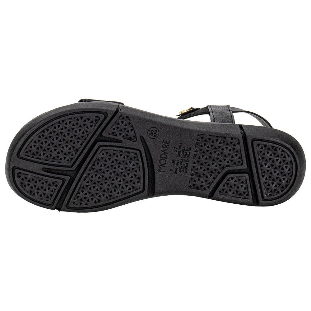 SANDÁLIA FEMININA FLAT MODARE 7199102 Preto 4
