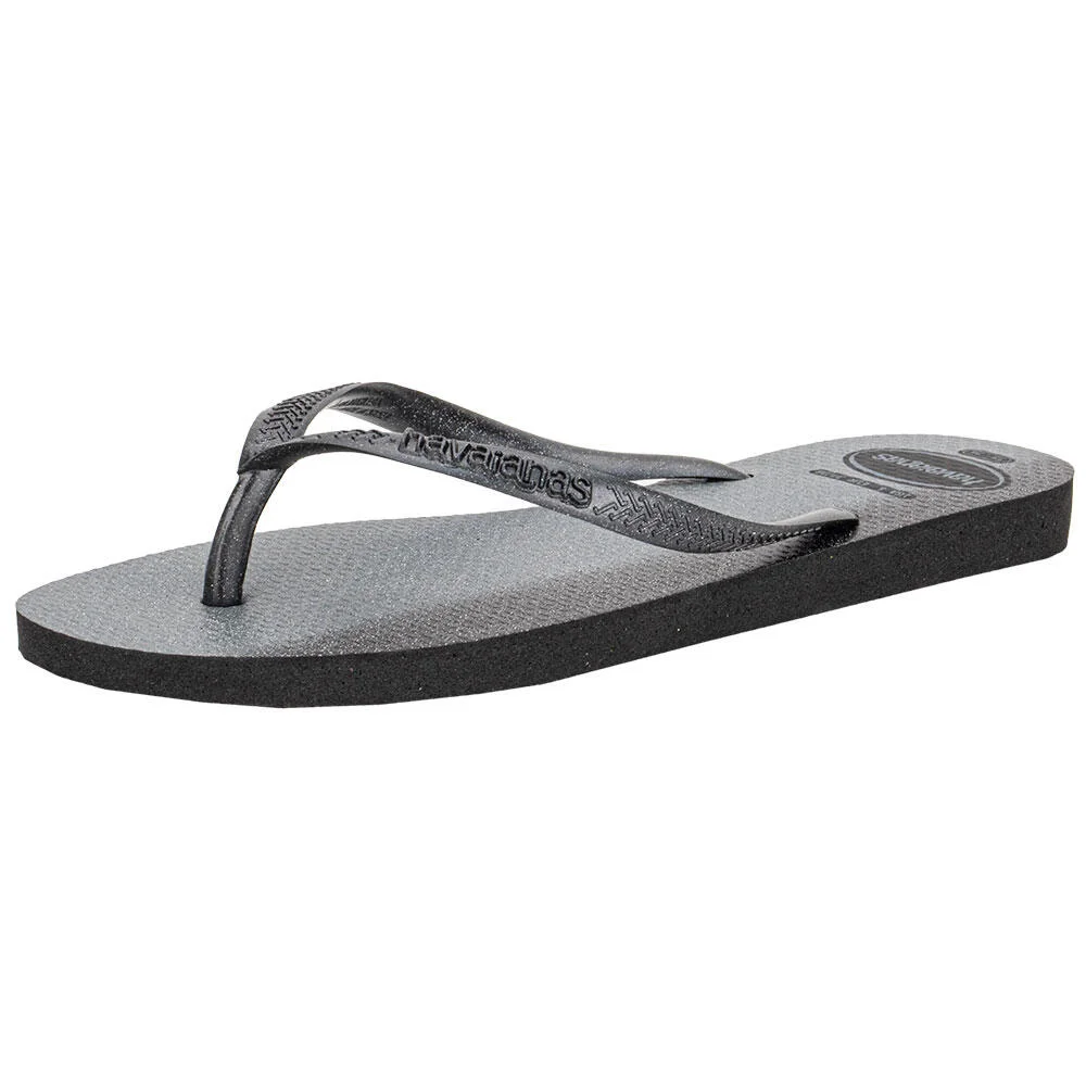 CHINELO FEMININO SLIM GLOSS HAVAIANAS 4145617 Preto/Cinza 2