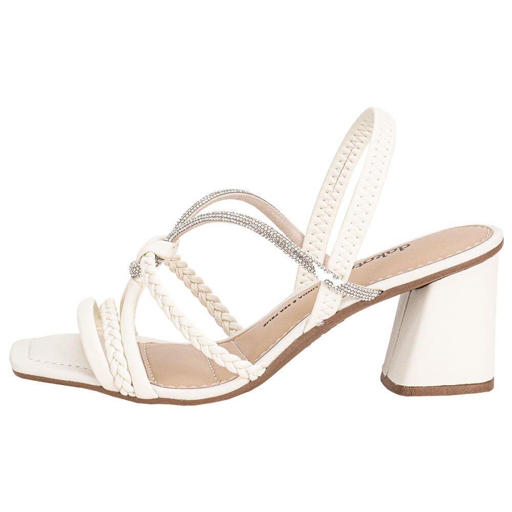 SANDÁLIA FEMININA SALTO GROSSO DAKOTA Y9761 Branco/Off 2