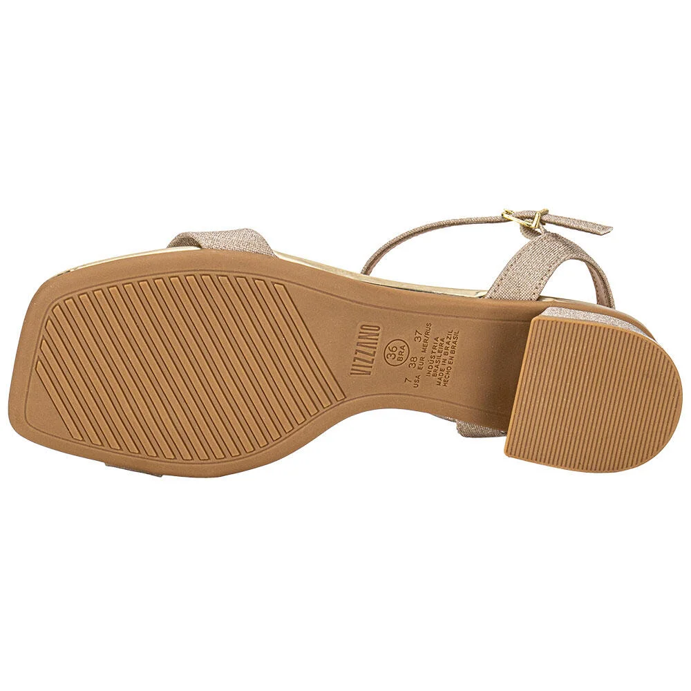 SANDÁLIA FEMININA SALTO GROSSO VIZZANO 6454111 Ouro 4