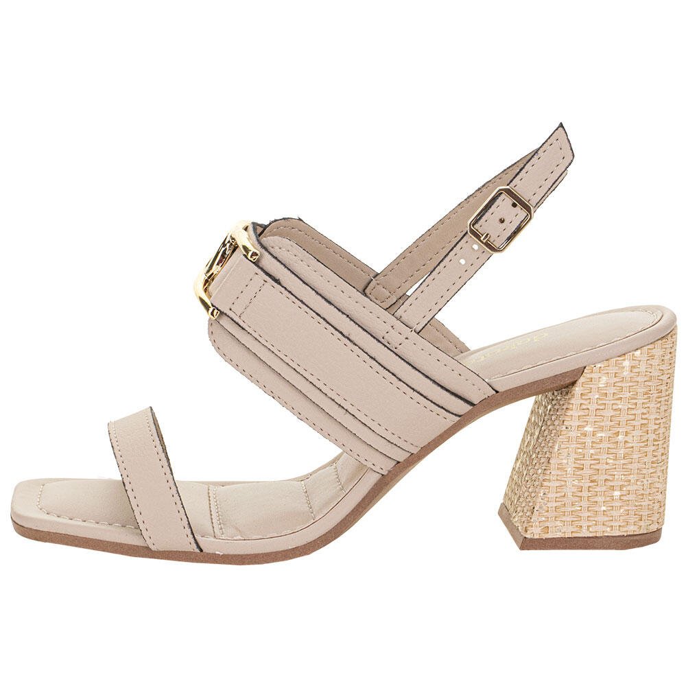 SANDÁLIA FEMININA SALTO GROSSO DAKOTA Y8284 Bege 2