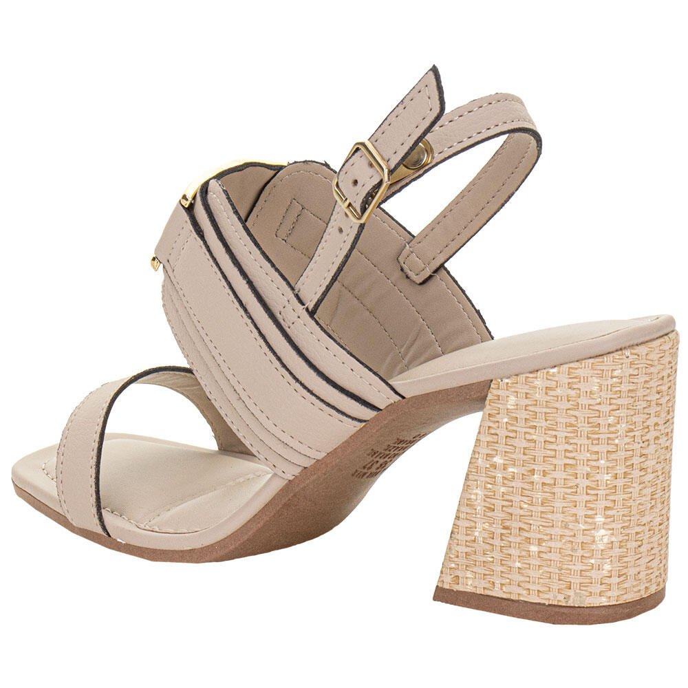 SANDÁLIA FEMININA SALTO GROSSO DAKOTA Y8284 Bege 3