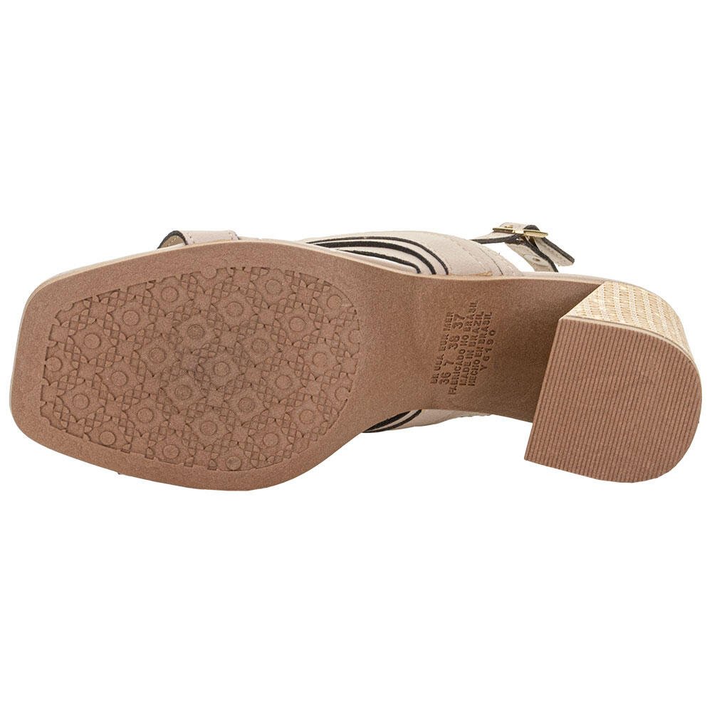SANDÁLIA FEMININA SALTO GROSSO DAKOTA Y8284 Bege 4