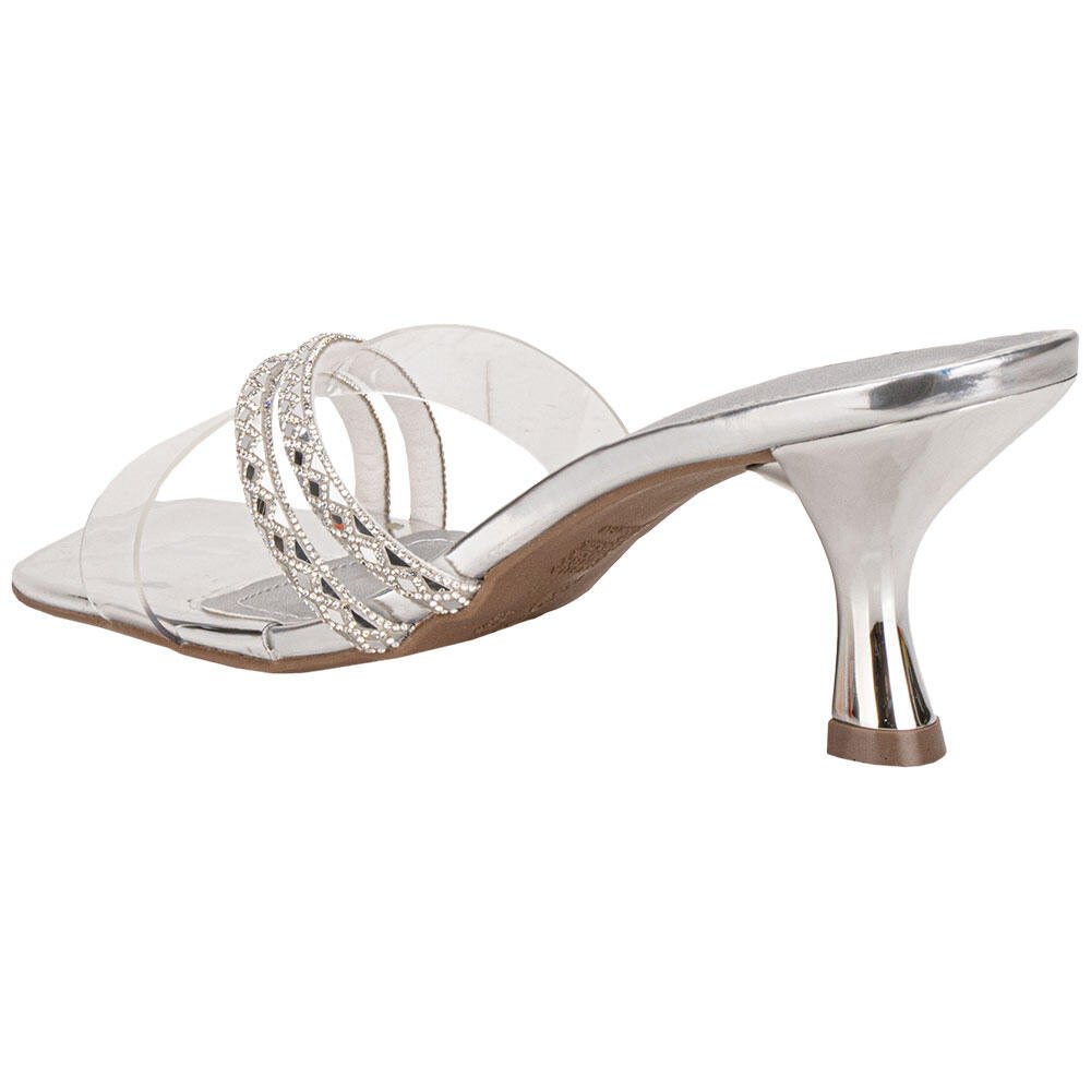 TAMANCO FEMININO SALTO TAÇA VIA MARTE 177025 Prata 3