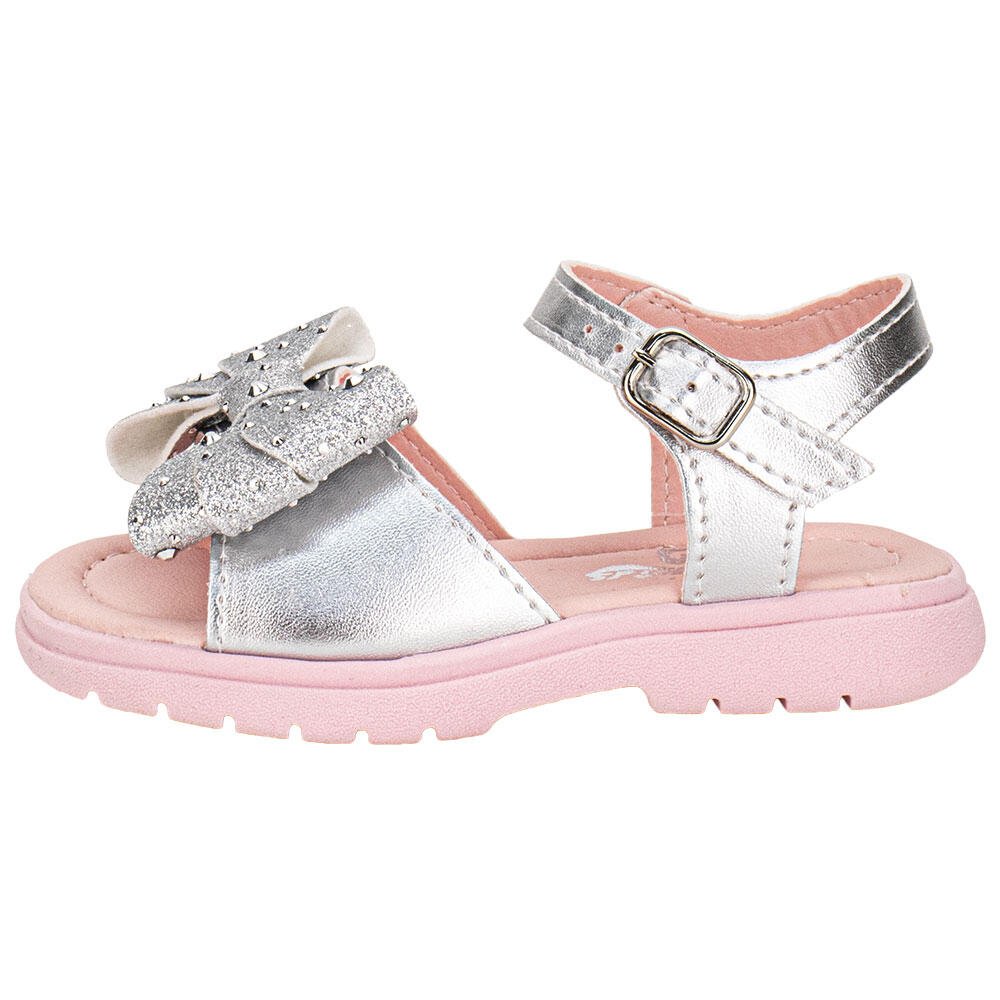 SANDÁLIA INFANTIL LILY KIDS 10171 Prata/Rosa 2