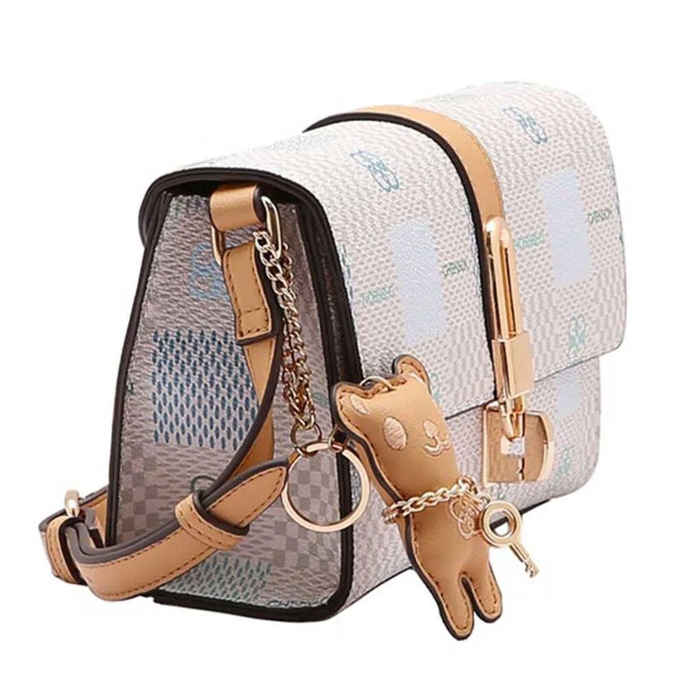 BOLSA FEMININA TRANSVERSAL CHENSON  CG85098 Bege/Verde 2