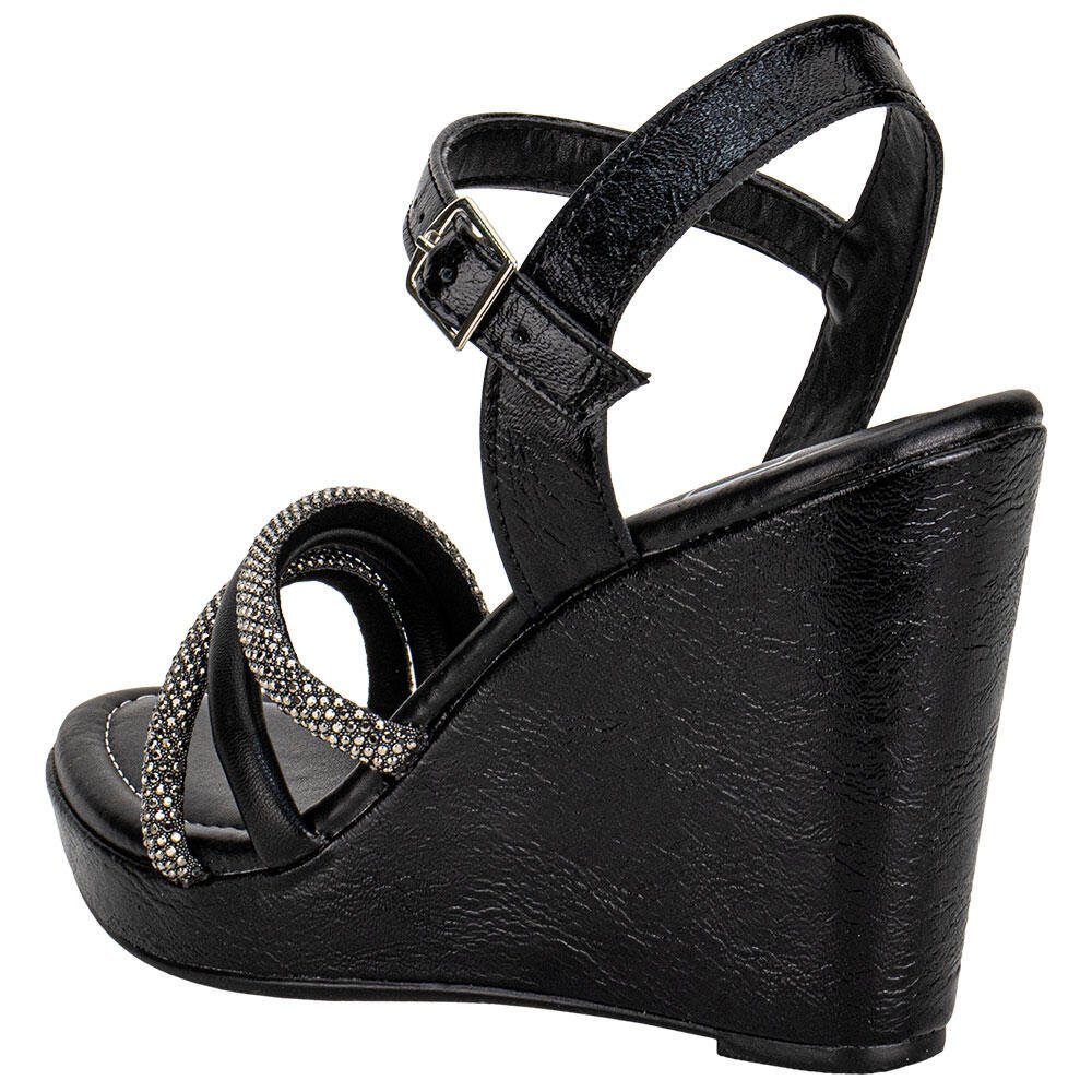 SANDÁLIA FEMININA ANABELA MOLECA 54111505 Preto/Cinza 3