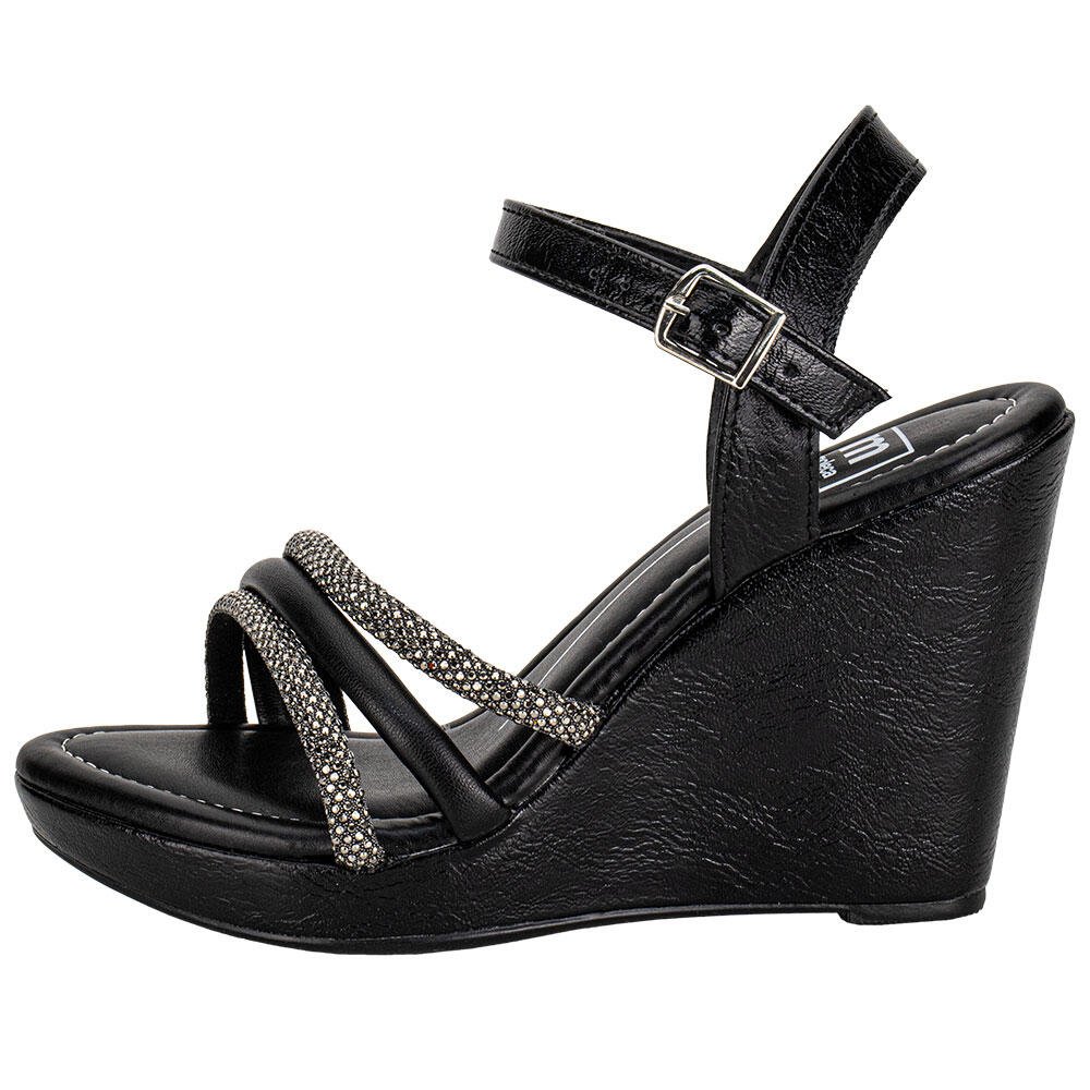 SANDÁLIA FEMININA ANABELA MOLECA 54111505 Preto/Cinza 2