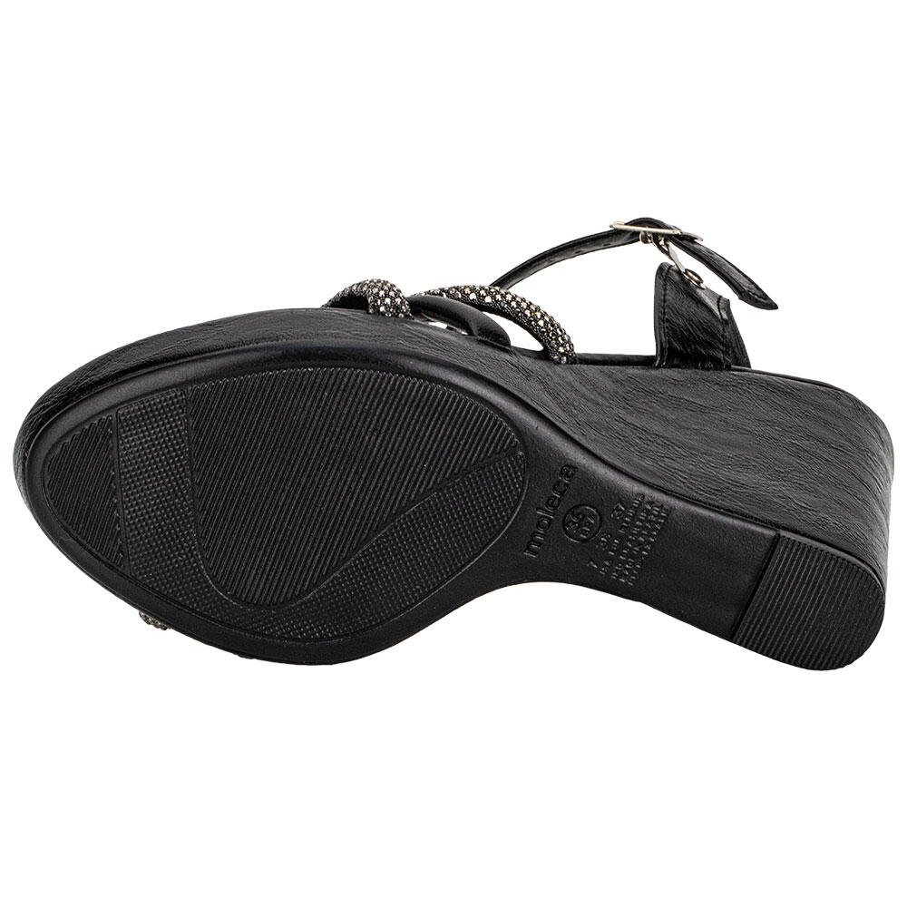 SANDÁLIA FEMININA ANABELA MOLECA 54111505 Preto/Cinza 4